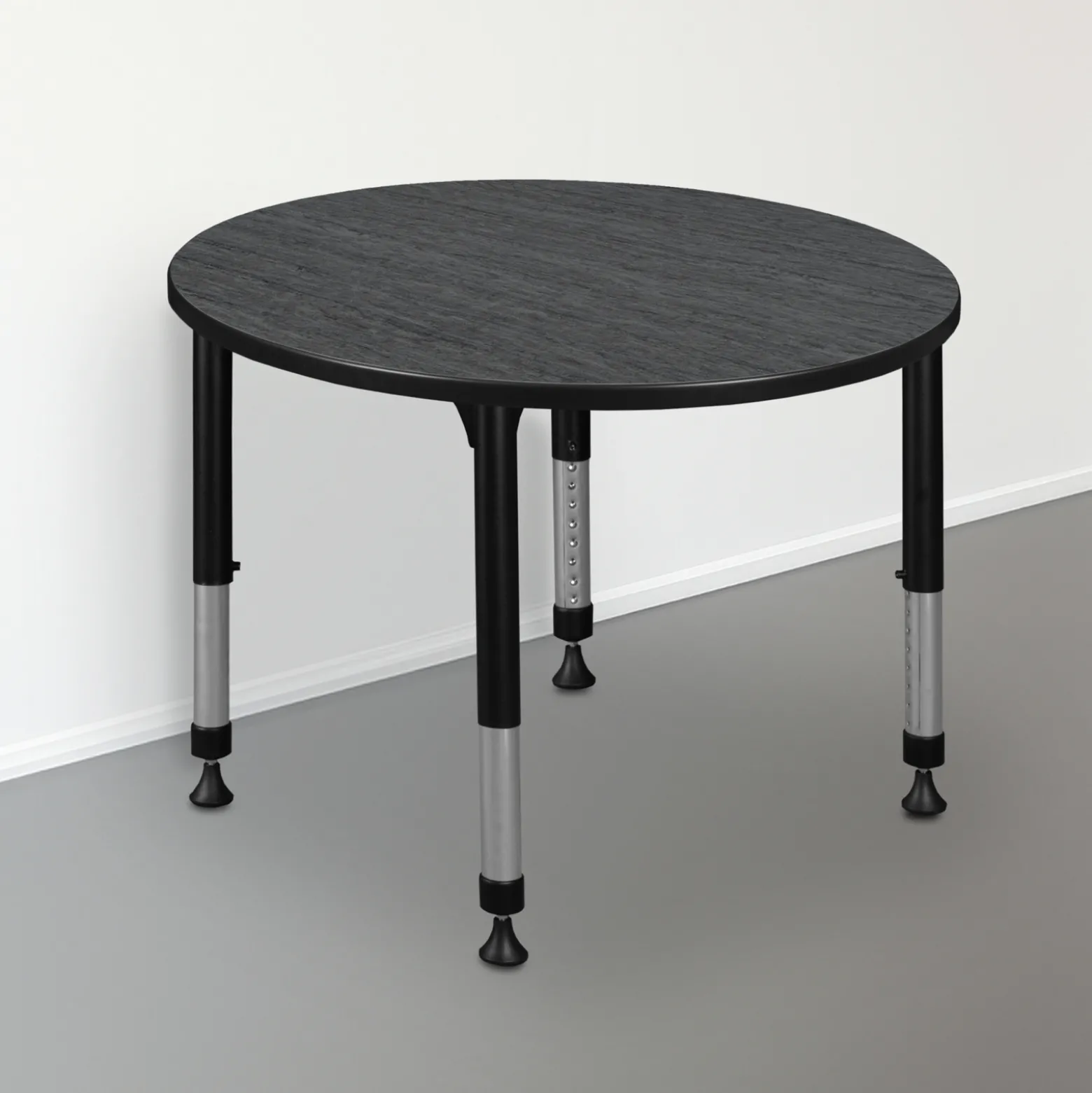 Merit Round Height-Adjustable Table - 42"D