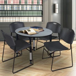 Merit Round Height-Adjustable Table - 42