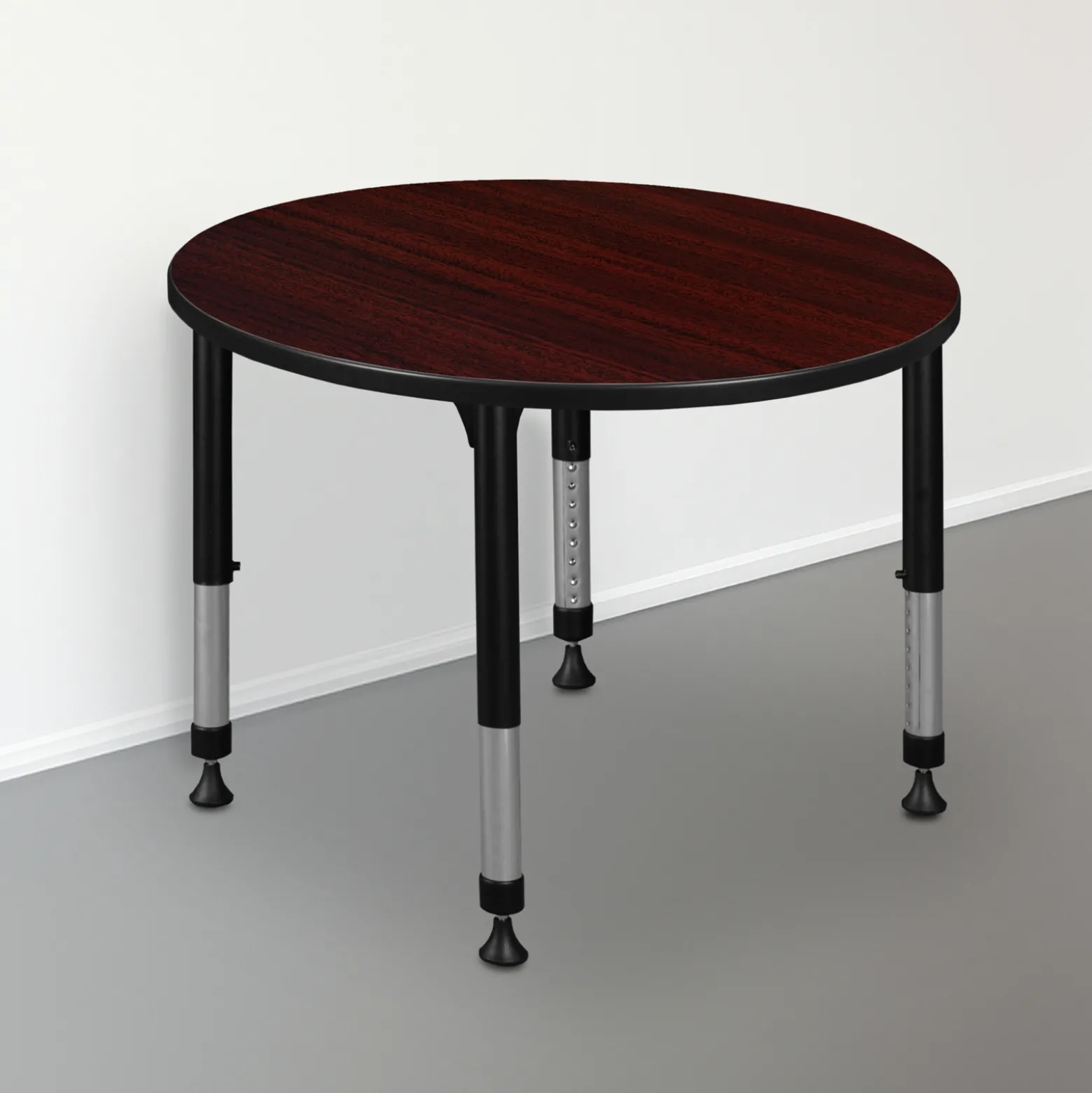 Merit Round Height-Adjustable Table - 42"D