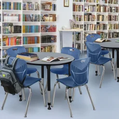 Merit Round Height-Adjustable Table - 30"D
