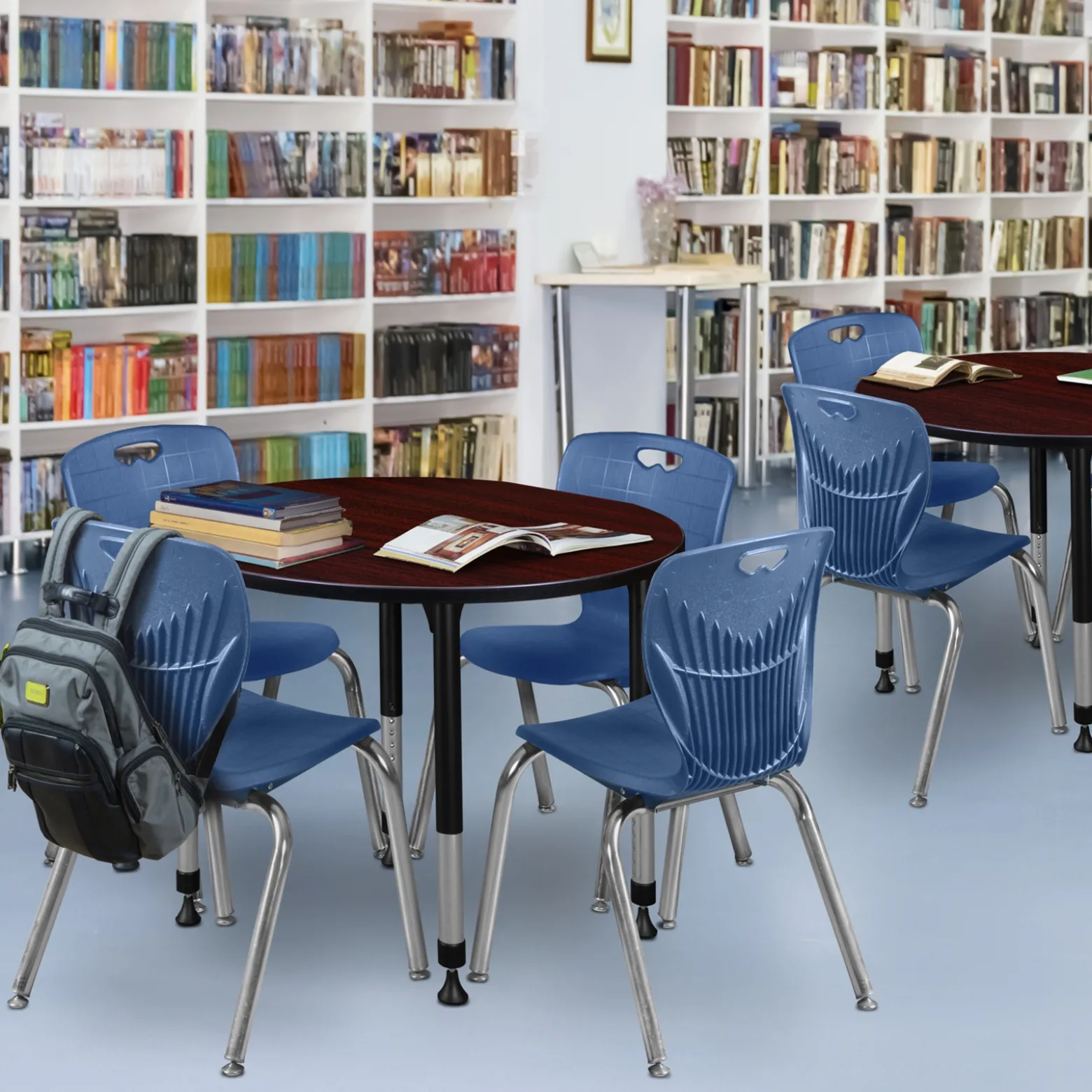 Merit Round Height-Adjustable Table - 30"D