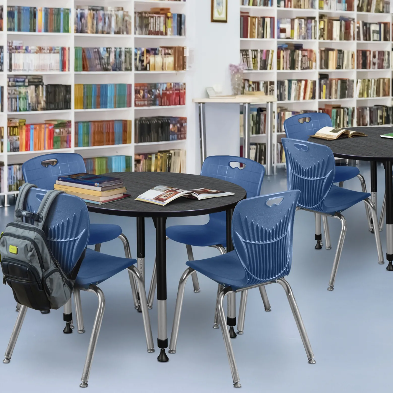 Merit Round Height-Adjustable Table - 30"D