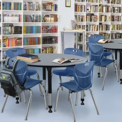 Merit Round Height-Adjustable Table - 48"D