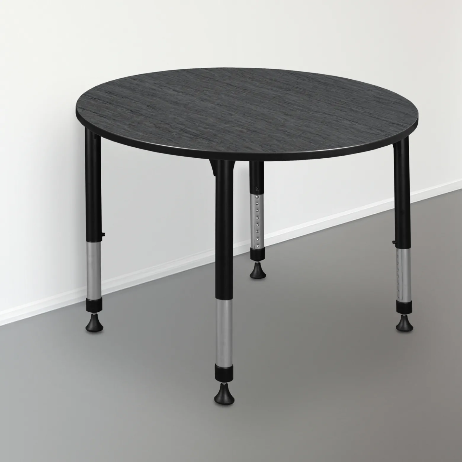 Merit Round Height-Adjustable Table - 48"D