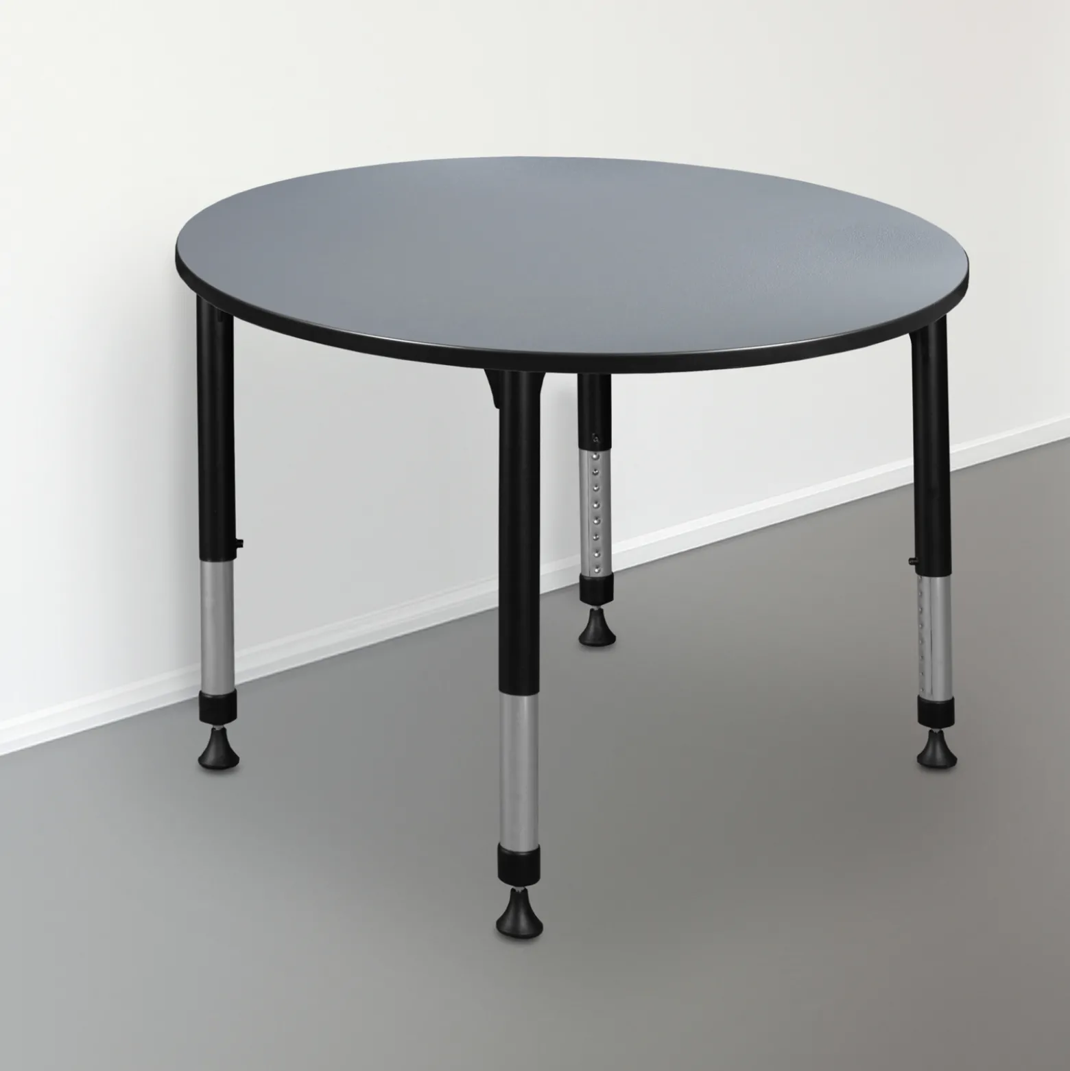 Merit Round Height-Adjustable Table - 48"D