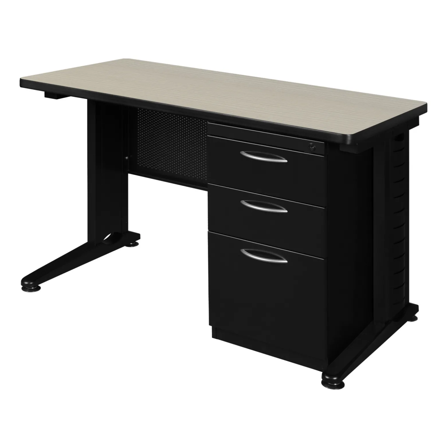 Merit Single Pedestal Desk - 48"W x 24"D