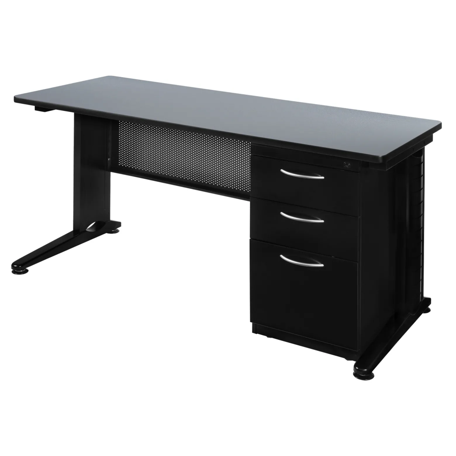 Merit Single Pedestal Desk - 66"W x 24"D