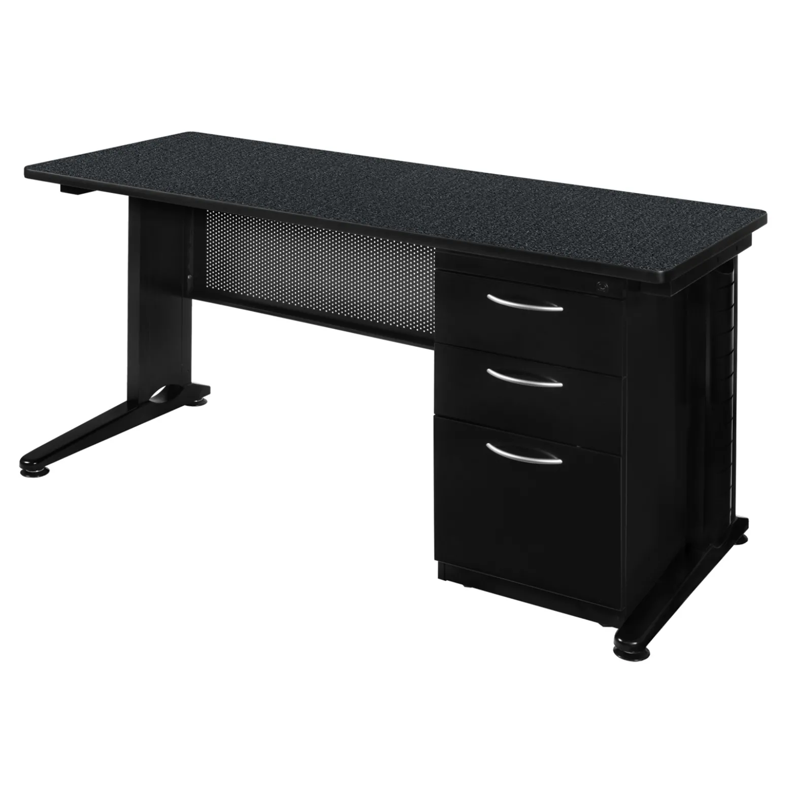 Merit Single Pedestal Desk - 66"W x 24"D