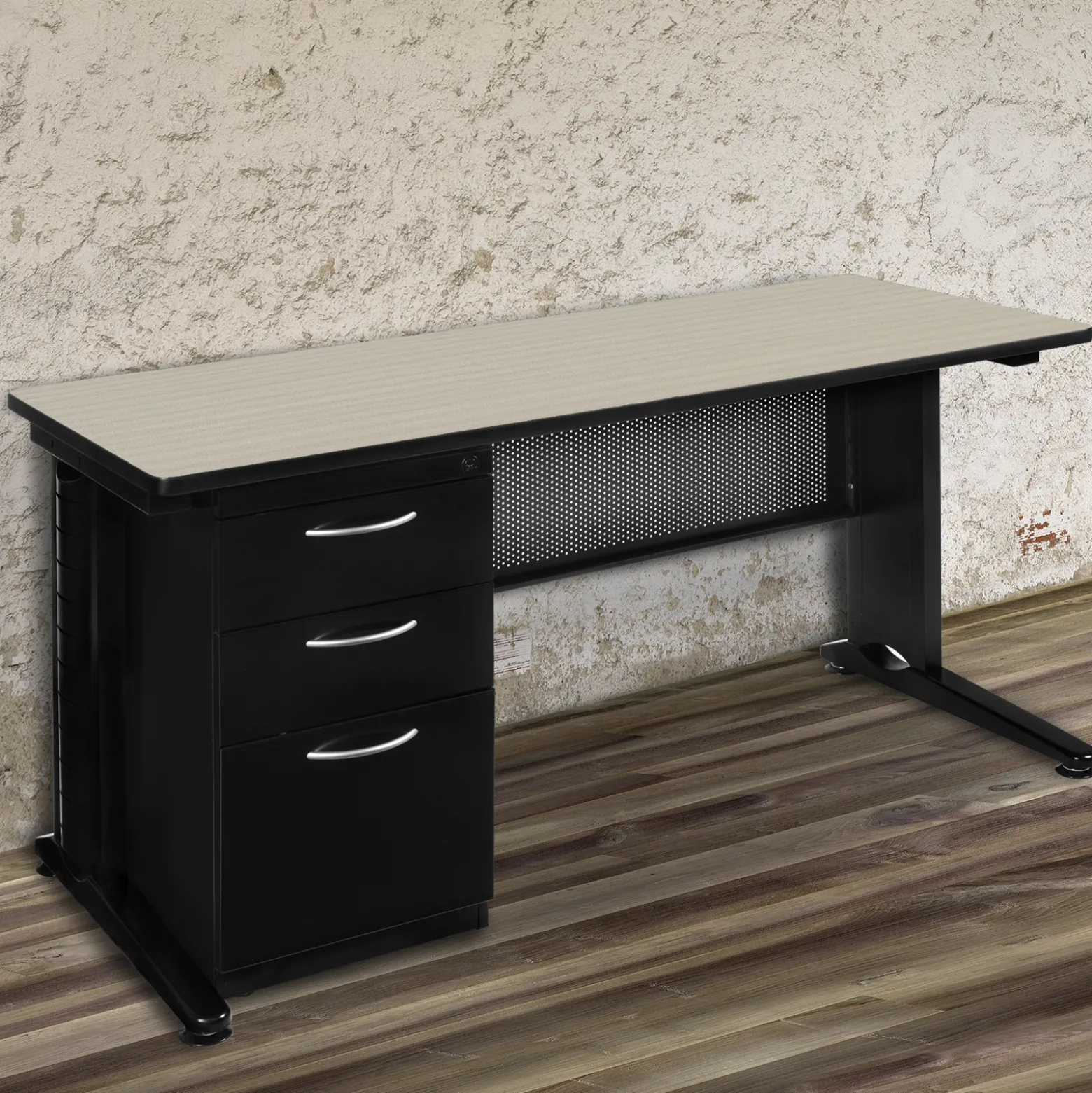 Merit Single Pedestal Desk - 72"W x 24"D