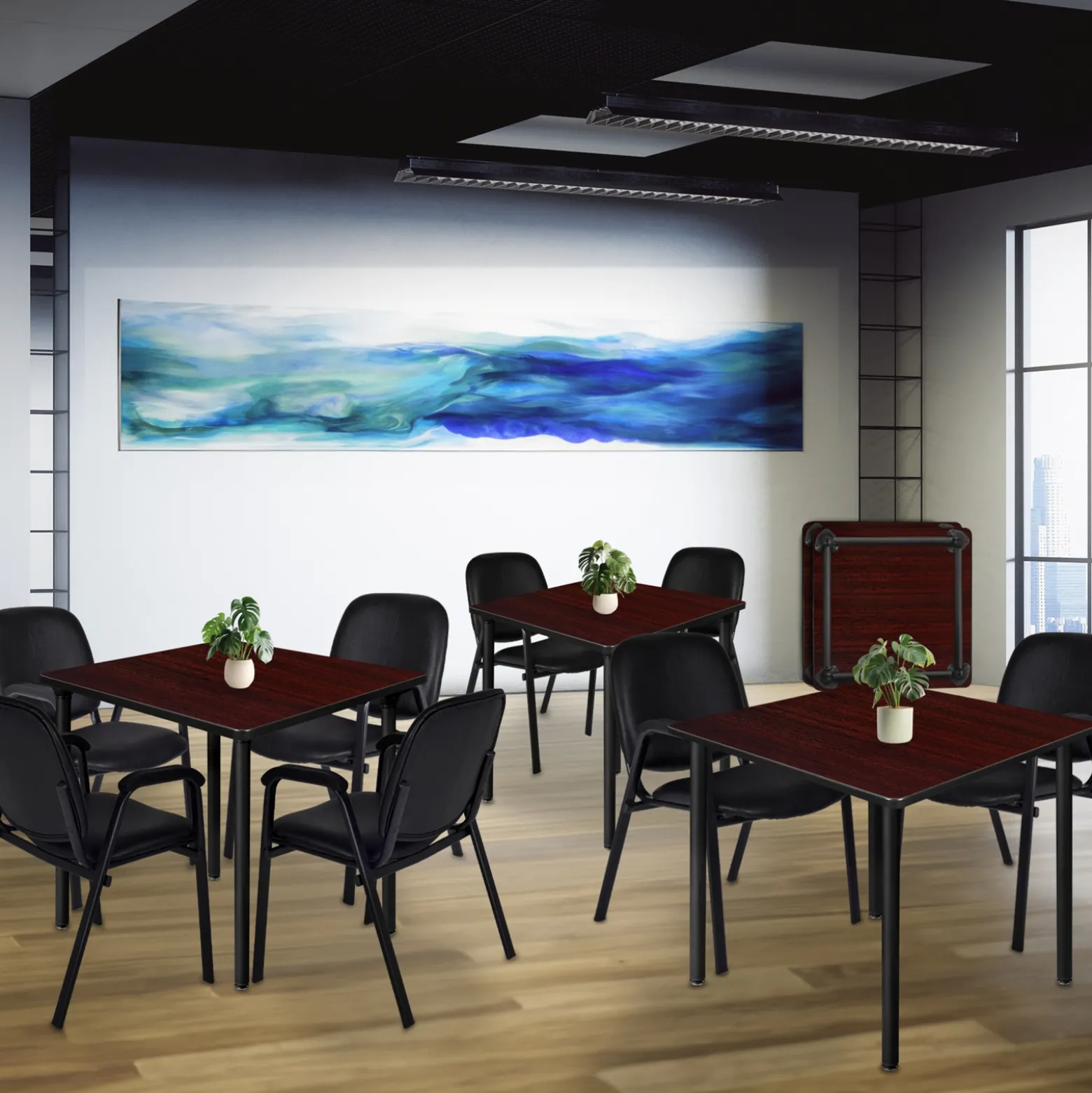 Merit Square Folding Table - 36"D