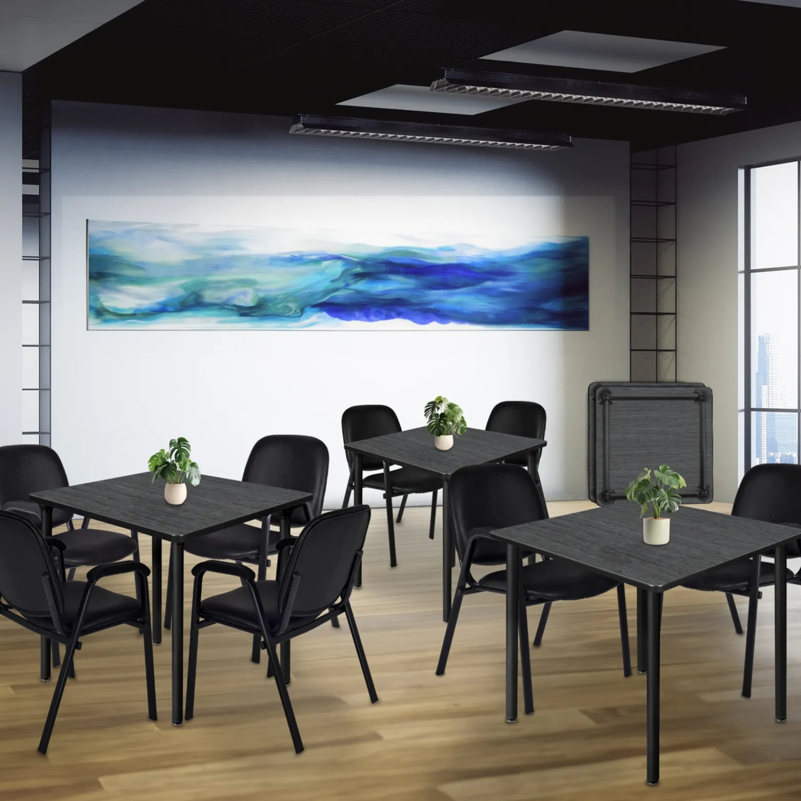 Merit Square Folding Table - 30"D