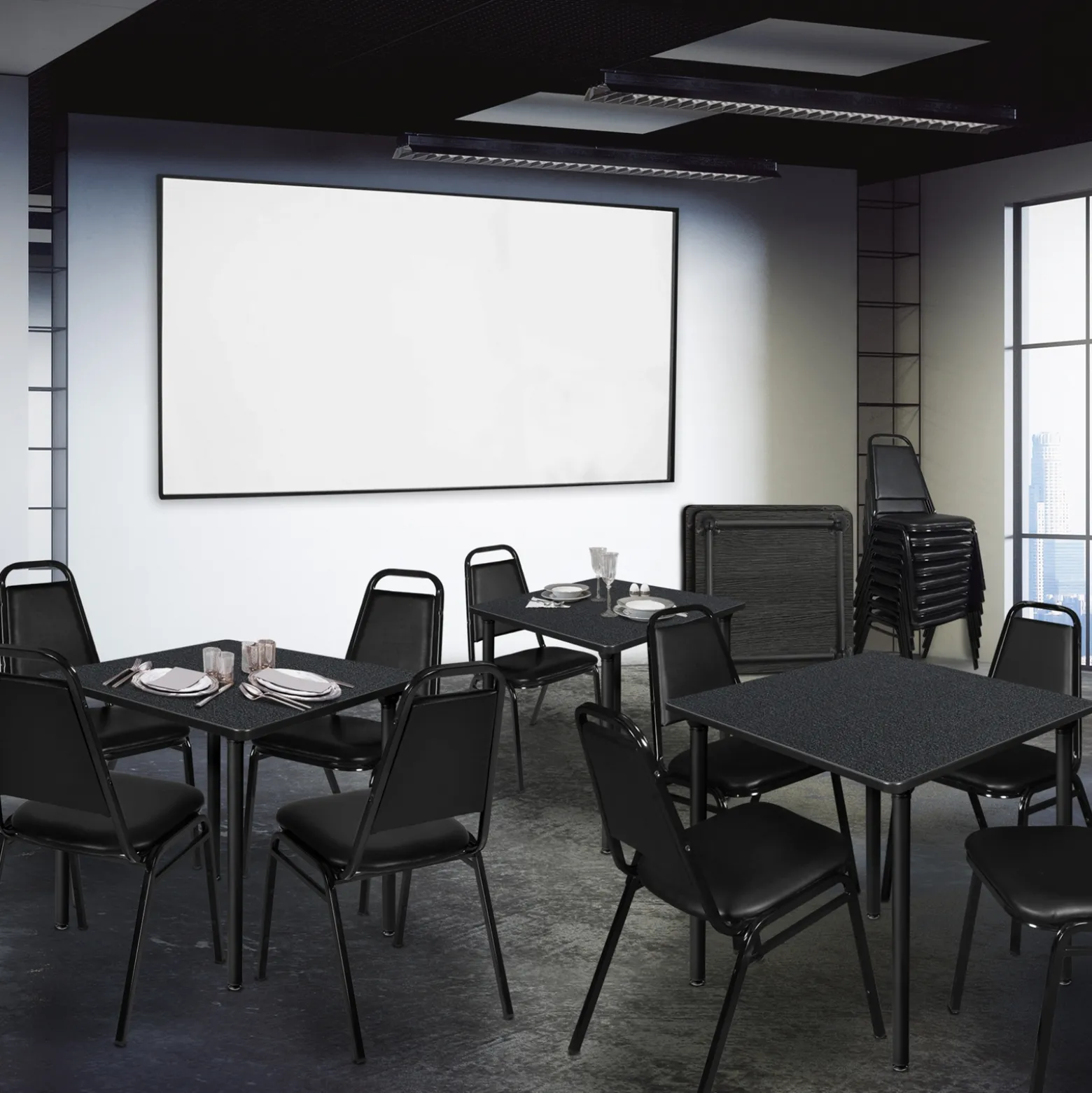 Merit Square Folding Table - 48"D