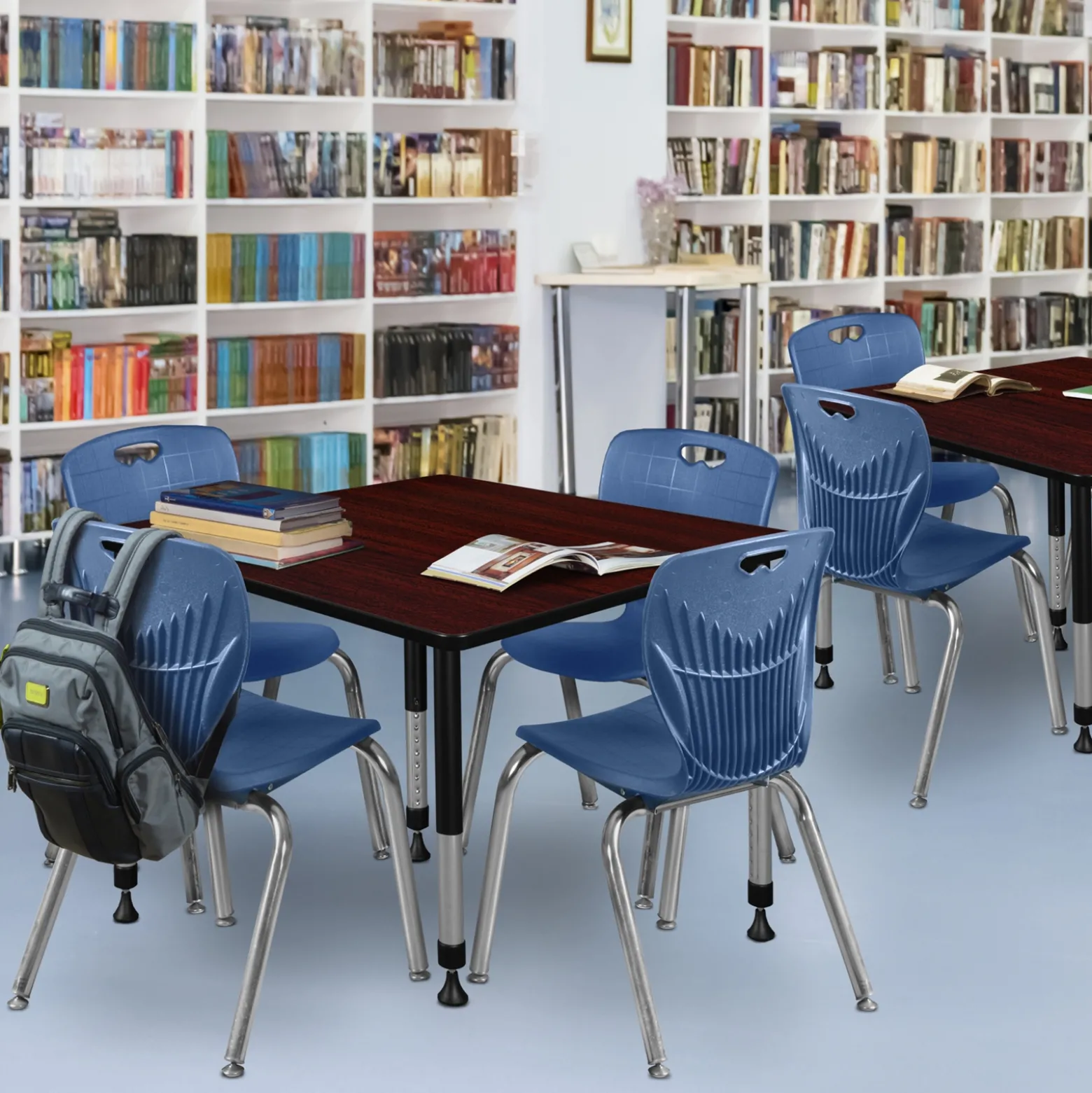 Merit Square Height-Adjustable Table - 48"D