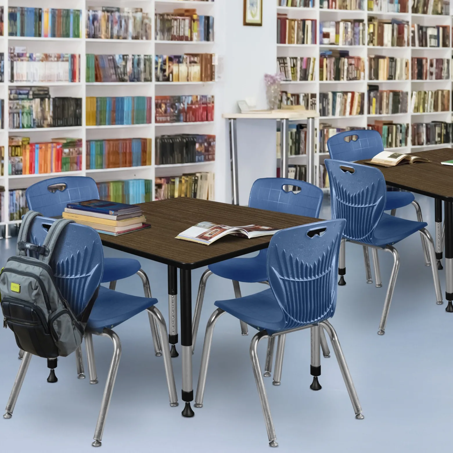 Merit Square Height-Adjustable Table - 48"D