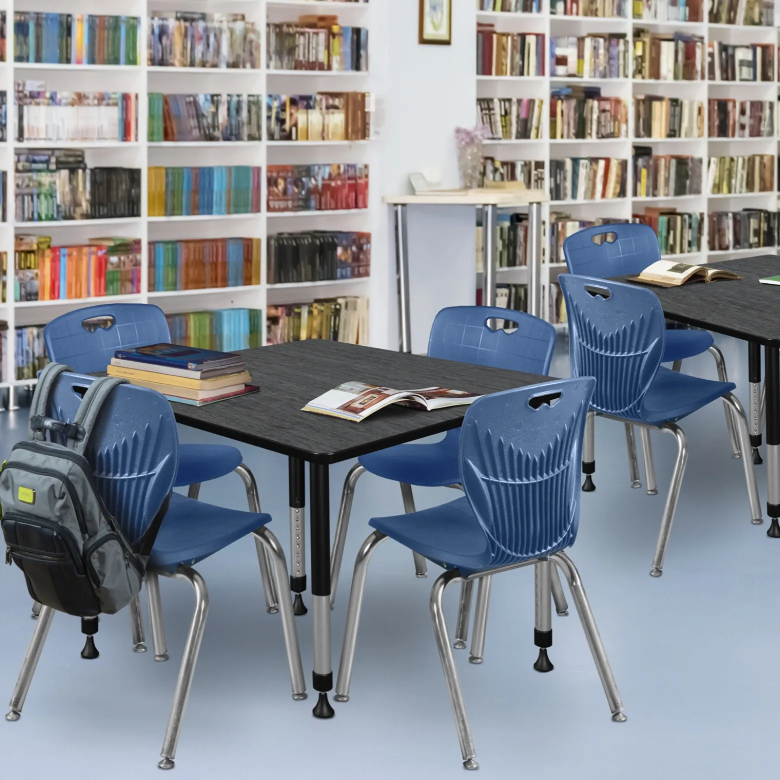 Merit Square Height-Adjustable Table - 48"D