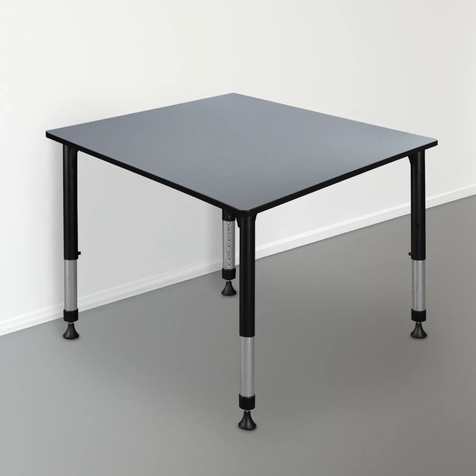 Merit Square Height-Adjustable Table - 48"D
