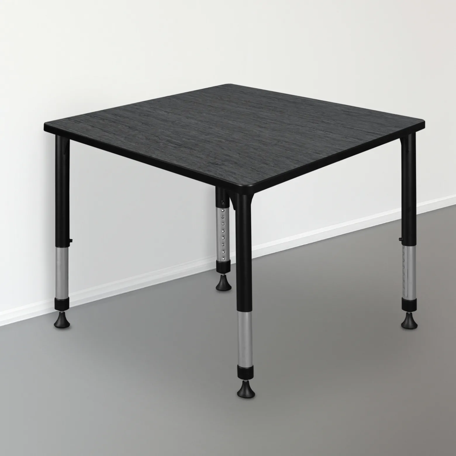 Merit Square Height-Adjustable Table - 42"D