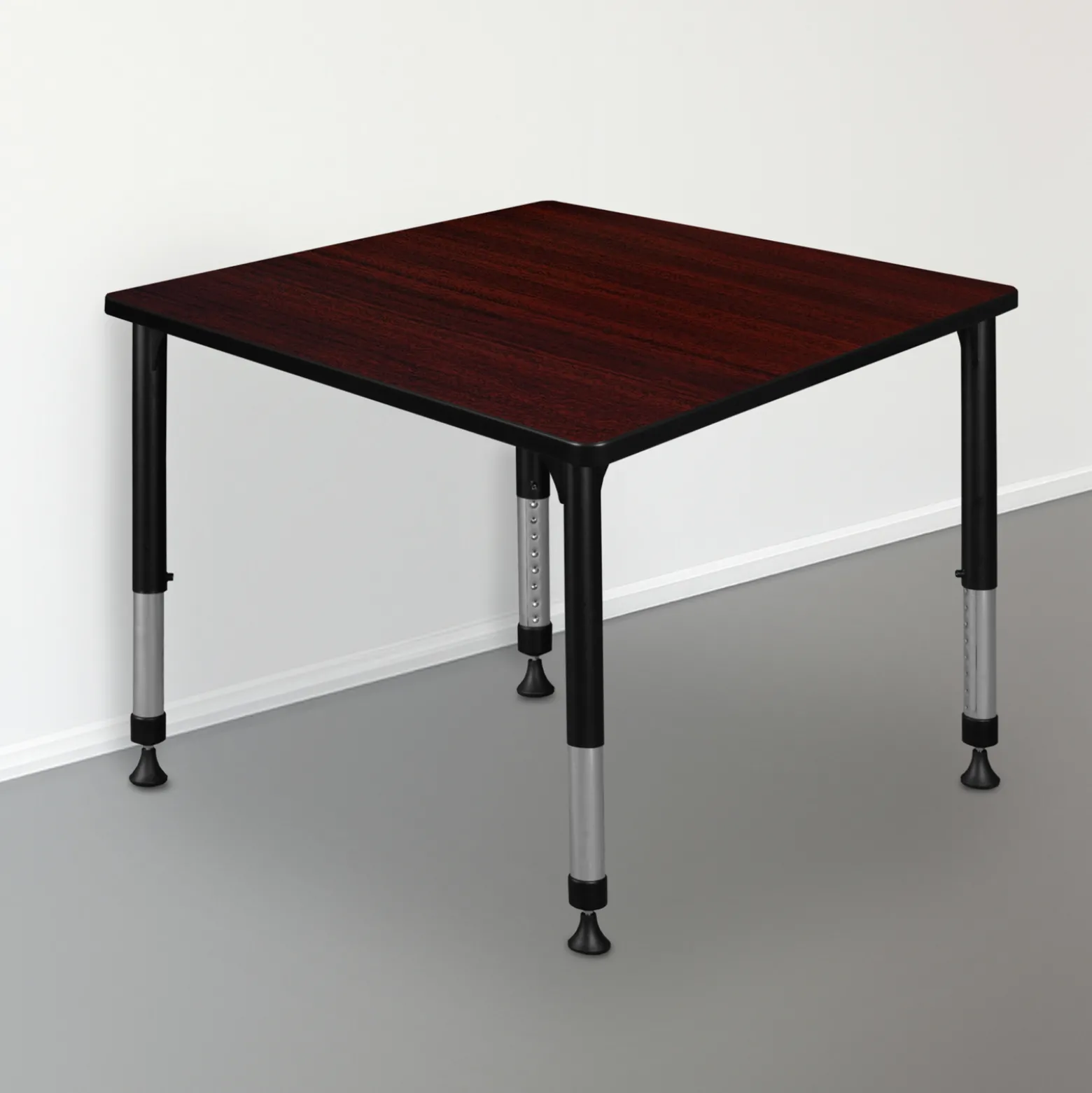 Merit Square Height-Adjustable Table - 42"D