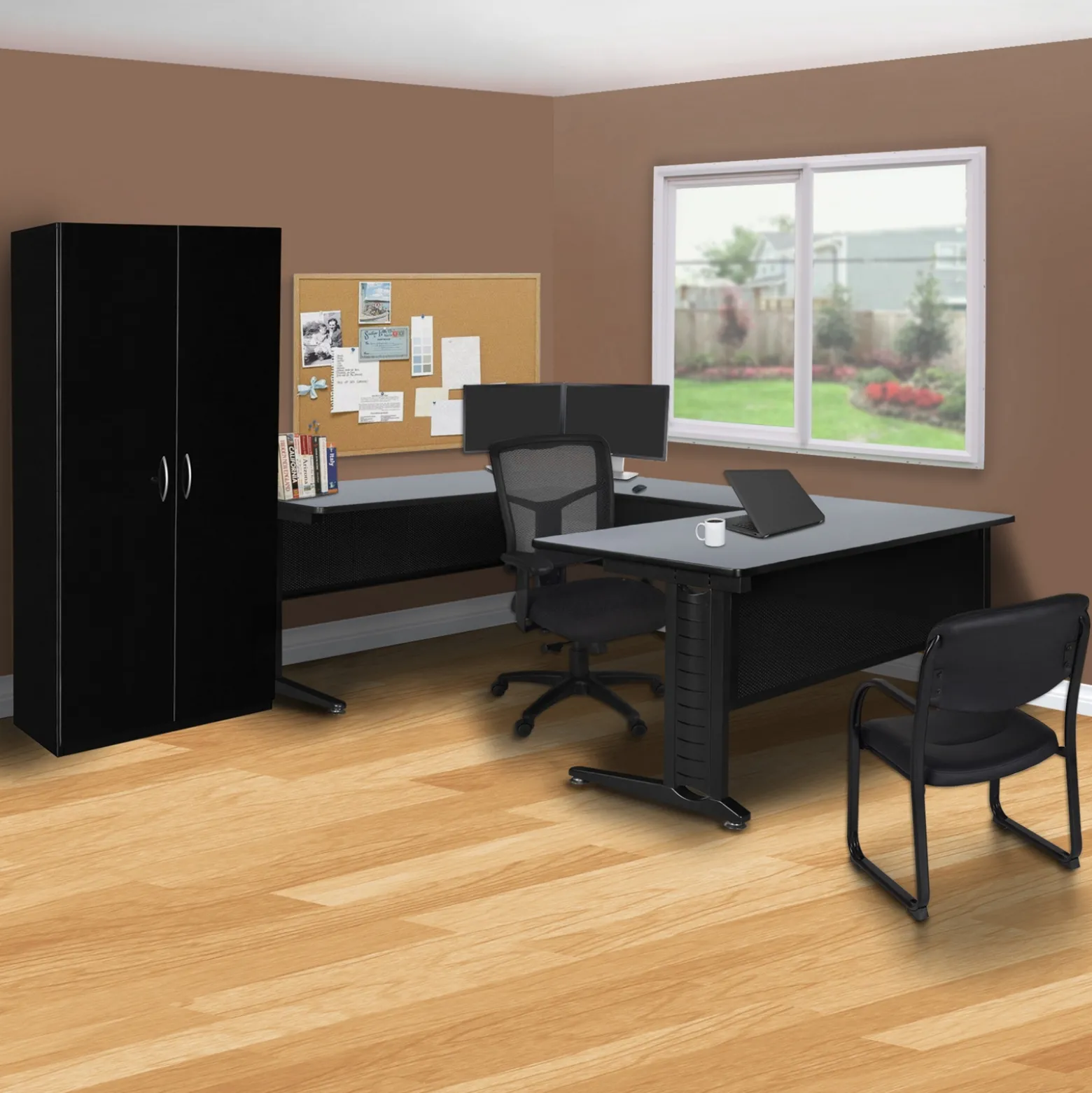 Merit U-Shaped Desk - 72"W x 96"D