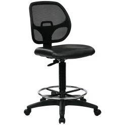 Mesh Back Stool with Vinyl Seat