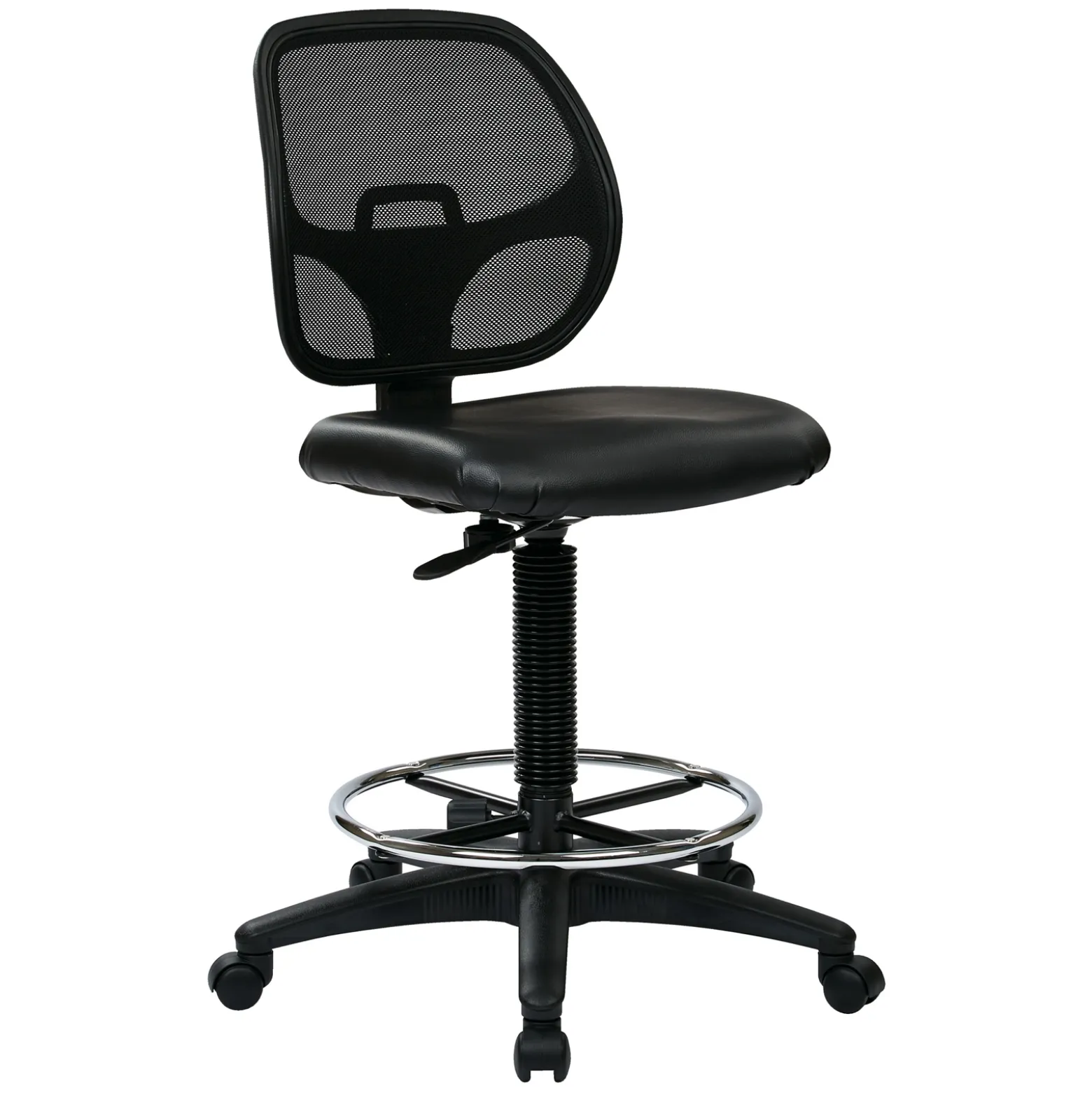 Mesh Back Stool with Vinyl Seat