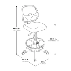 Mesh Back Stool with Vinyl Seat
