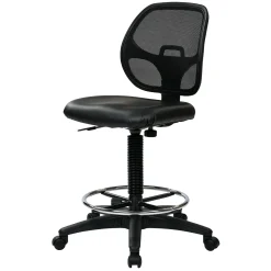 Mesh Back Stool with Vinyl Seat
