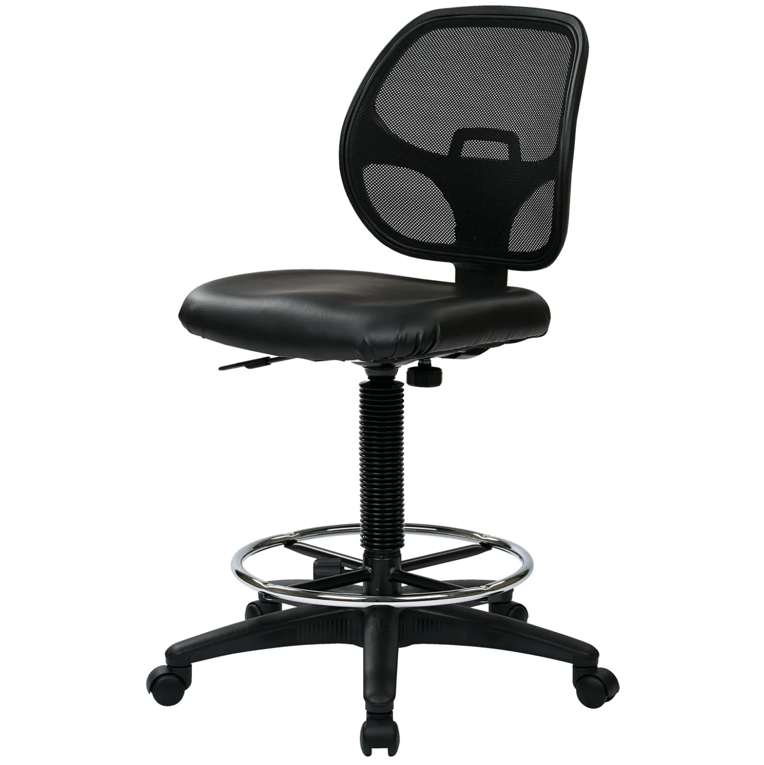 Mesh Back Stool with Vinyl Seat
