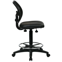 Mesh Back Stool with Vinyl Seat
