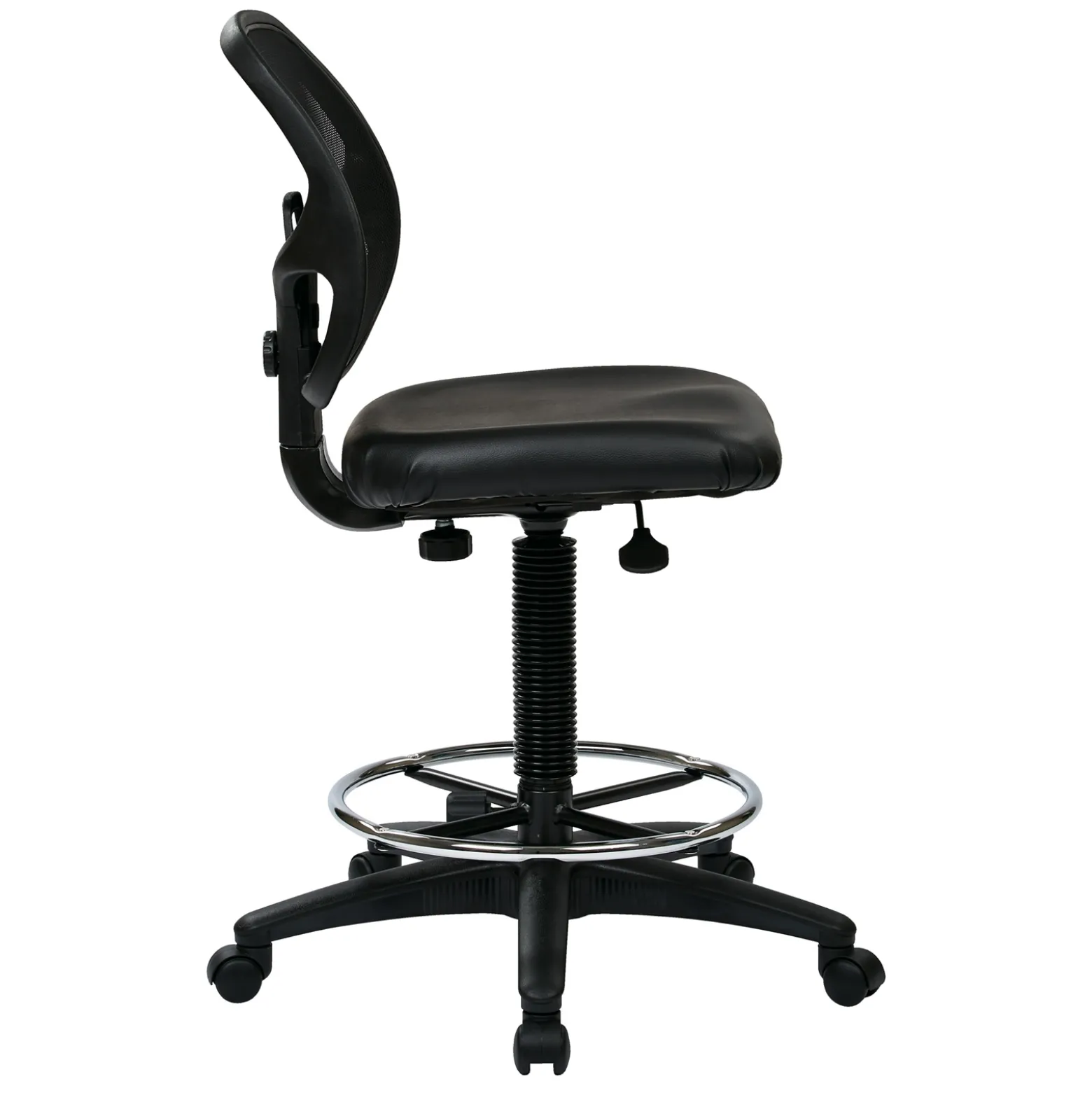 Mesh Back Stool with Vinyl Seat