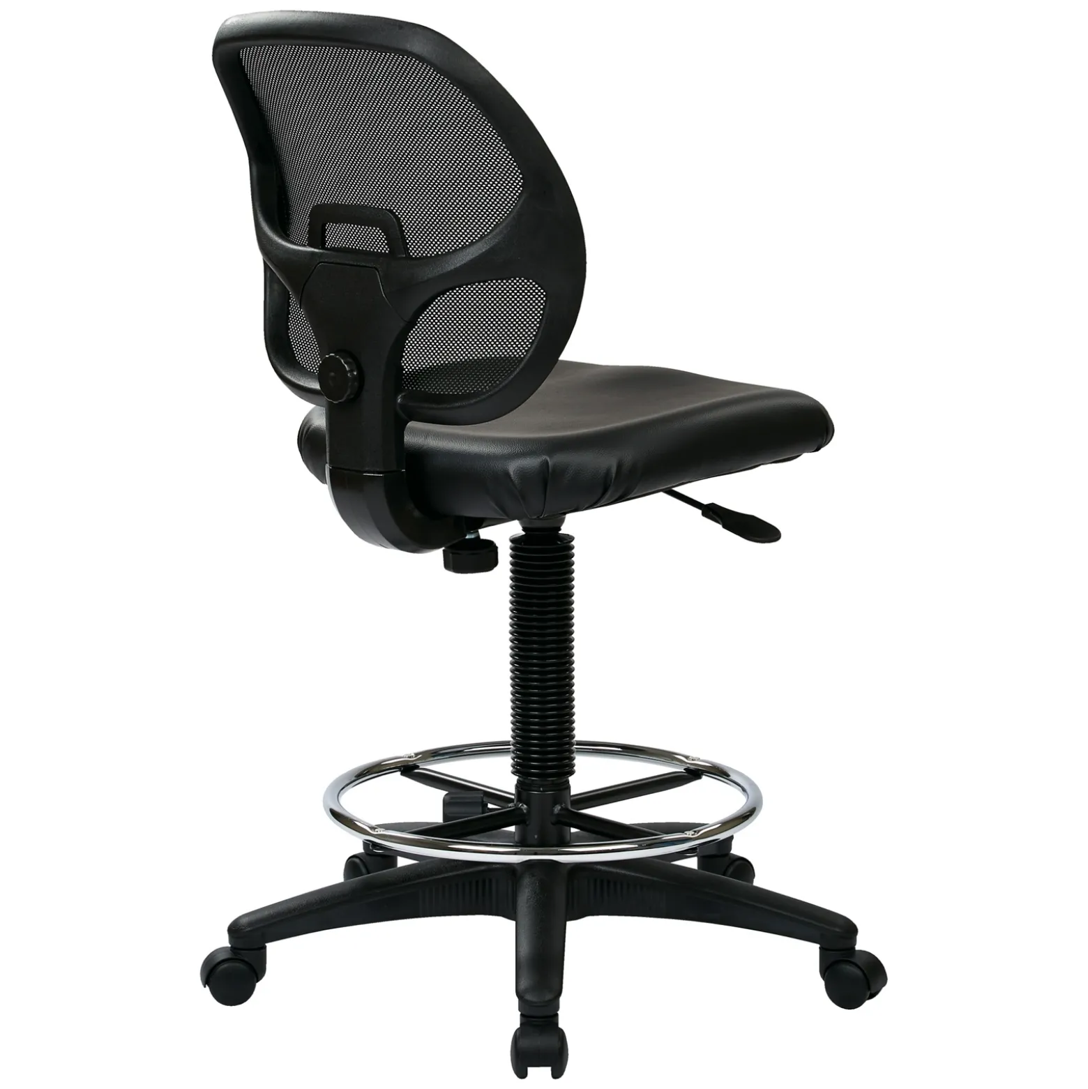 Mesh Back Stool with Vinyl Seat