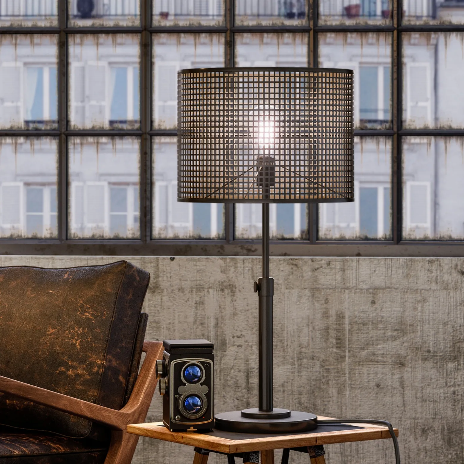 Mesh Shade Table Lamp - 29"H