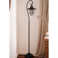 Metal Lantern Floor Lamp - 58.5