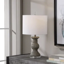Metallic Stone Table Lamp