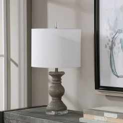 Metallic Stone Table Lamp