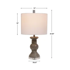 Metallic Stone Table Lamp