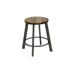 Metro Standard Height Stool with Wood Seat