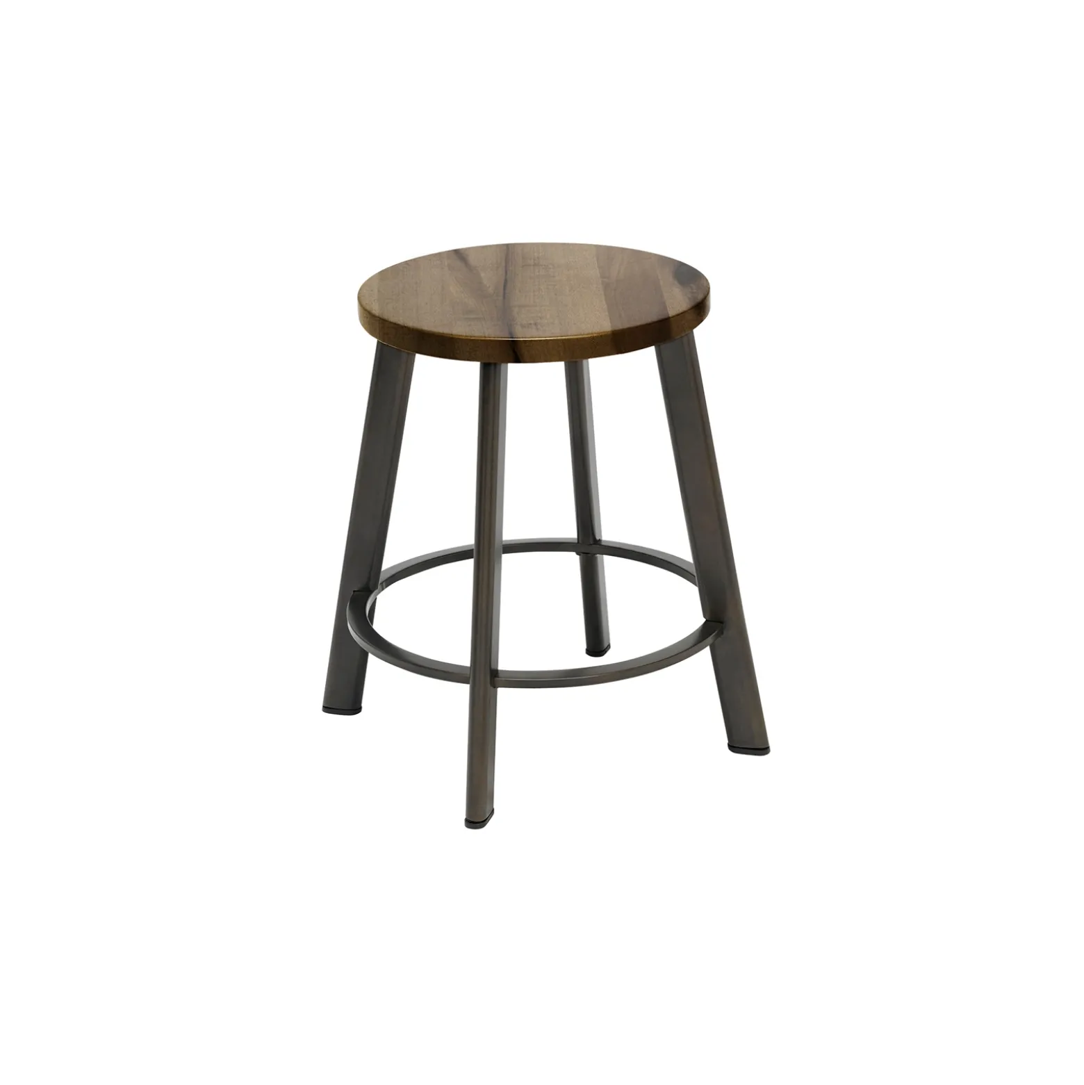 Metro Standard Height Stool with Wood Seat
