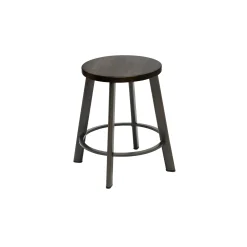 Metro Standard Height Stool with Wood Seat