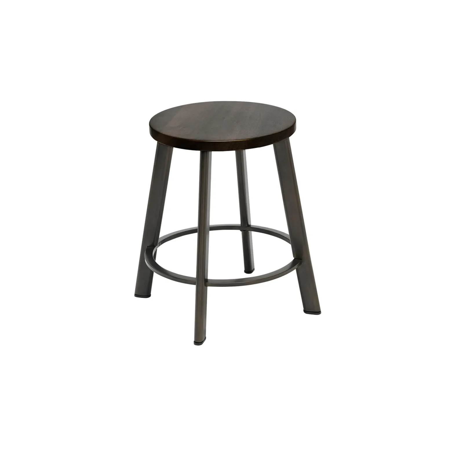 Metro Standard Height Stool with Wood Seat