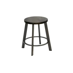 Metro Standard Height Stool with Wood Seat