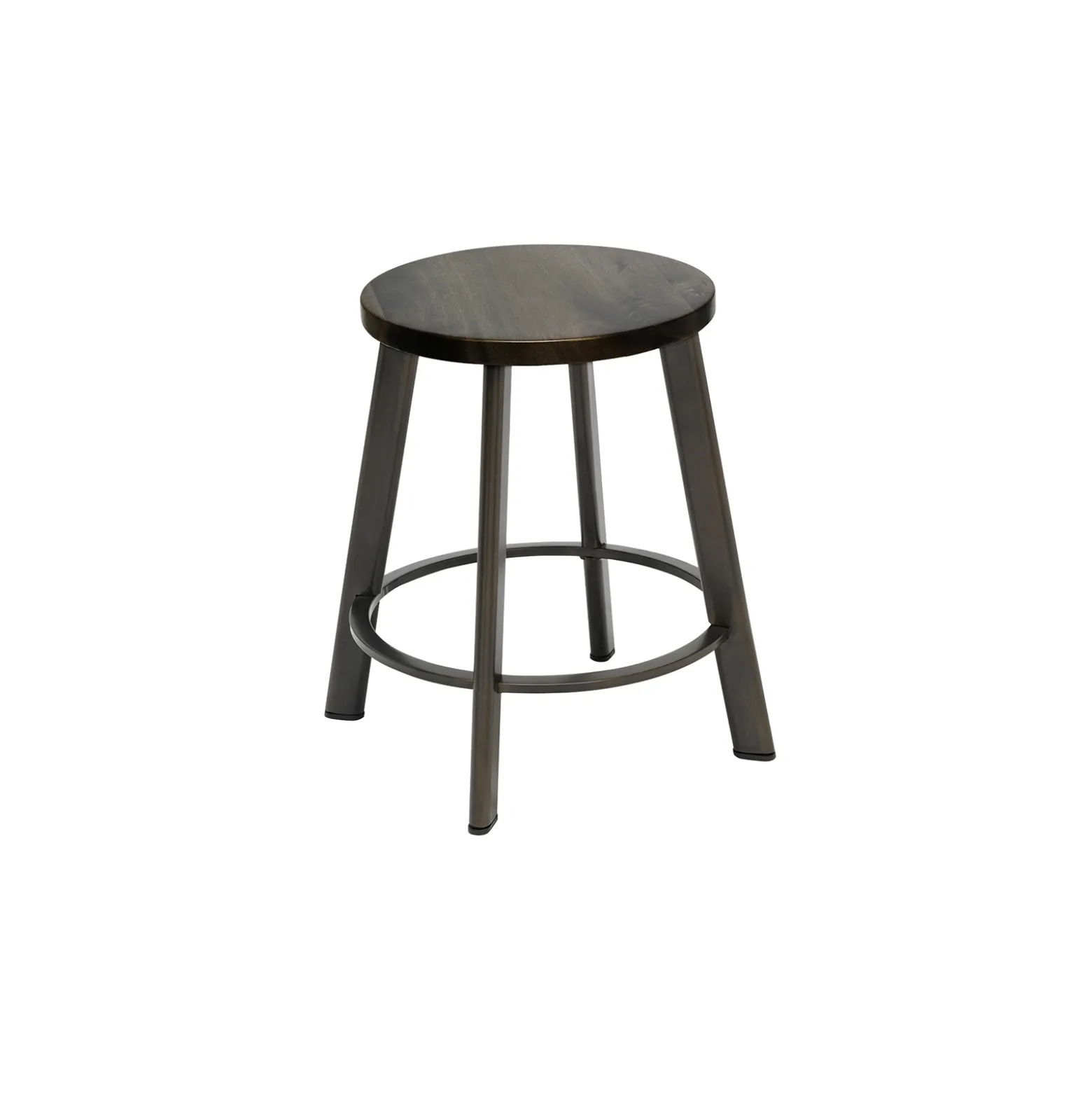 Metro Standard Height Stool with Wood Seat