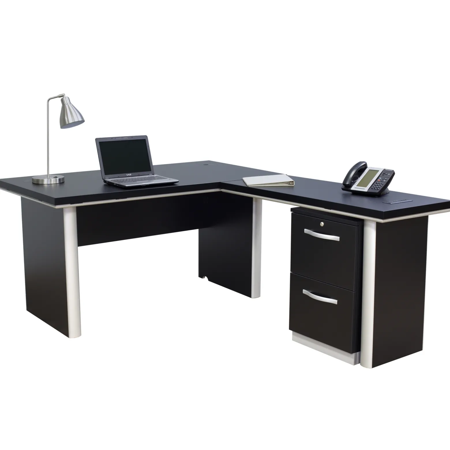 Metropolitan Reversible L-Shaped Desk with Storage File