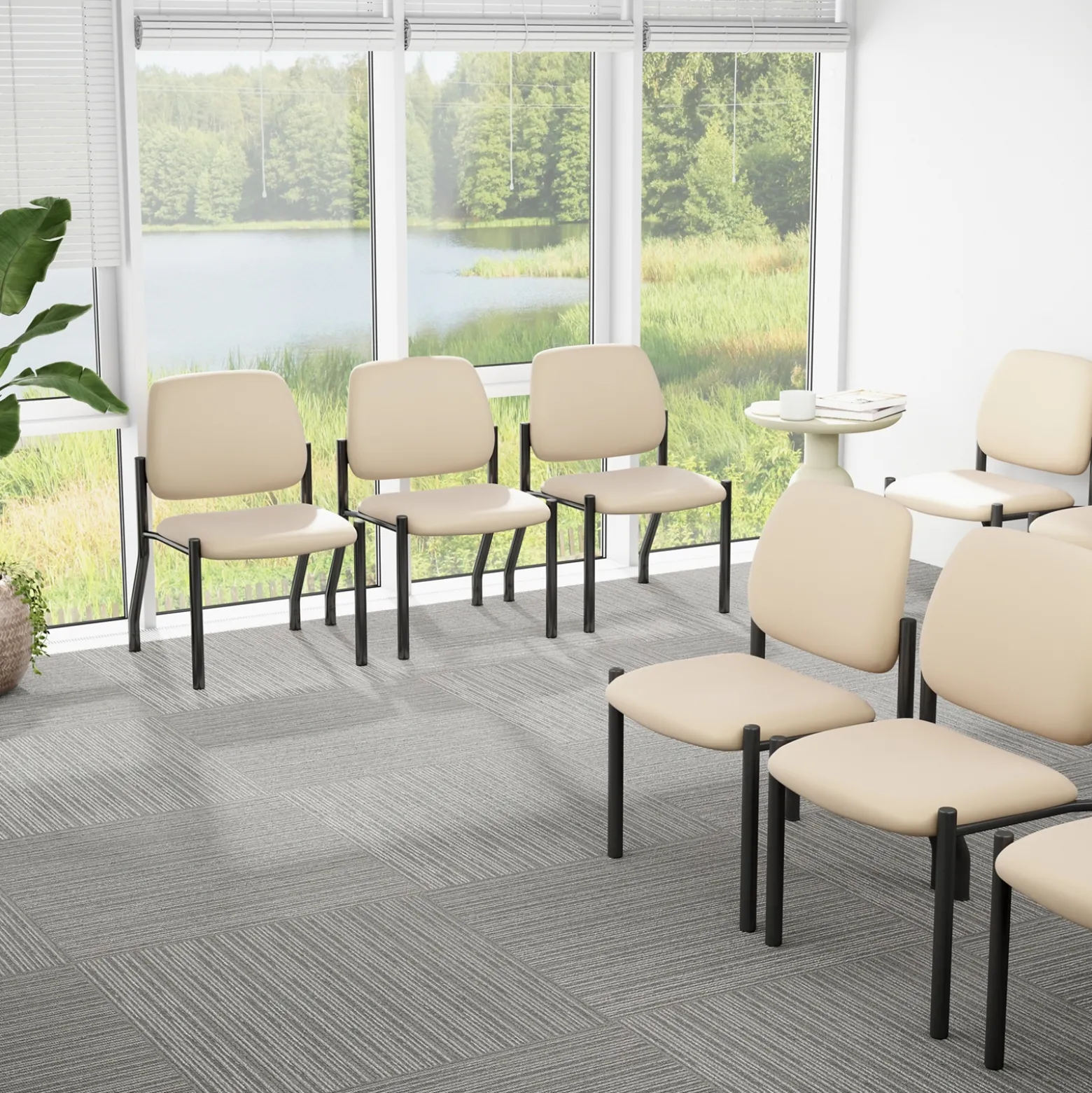 Mid Back Armless Guest Chair - 300 lb. Capacity