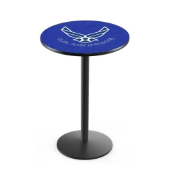 Military Logo Disc Base Table - 28"DIA x 36"H