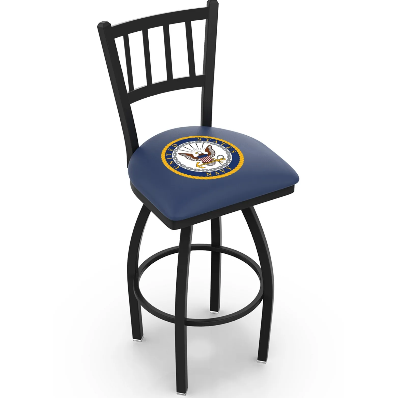 Military Logo Ladder-Backed Stool - 30"H