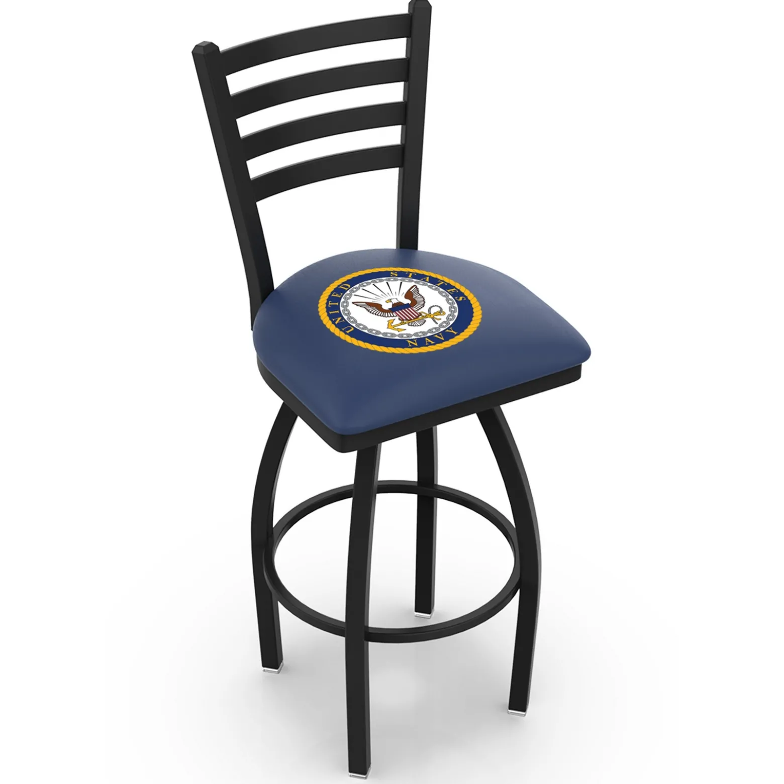 Military Logo Ladder-Backed Stool - 25"H