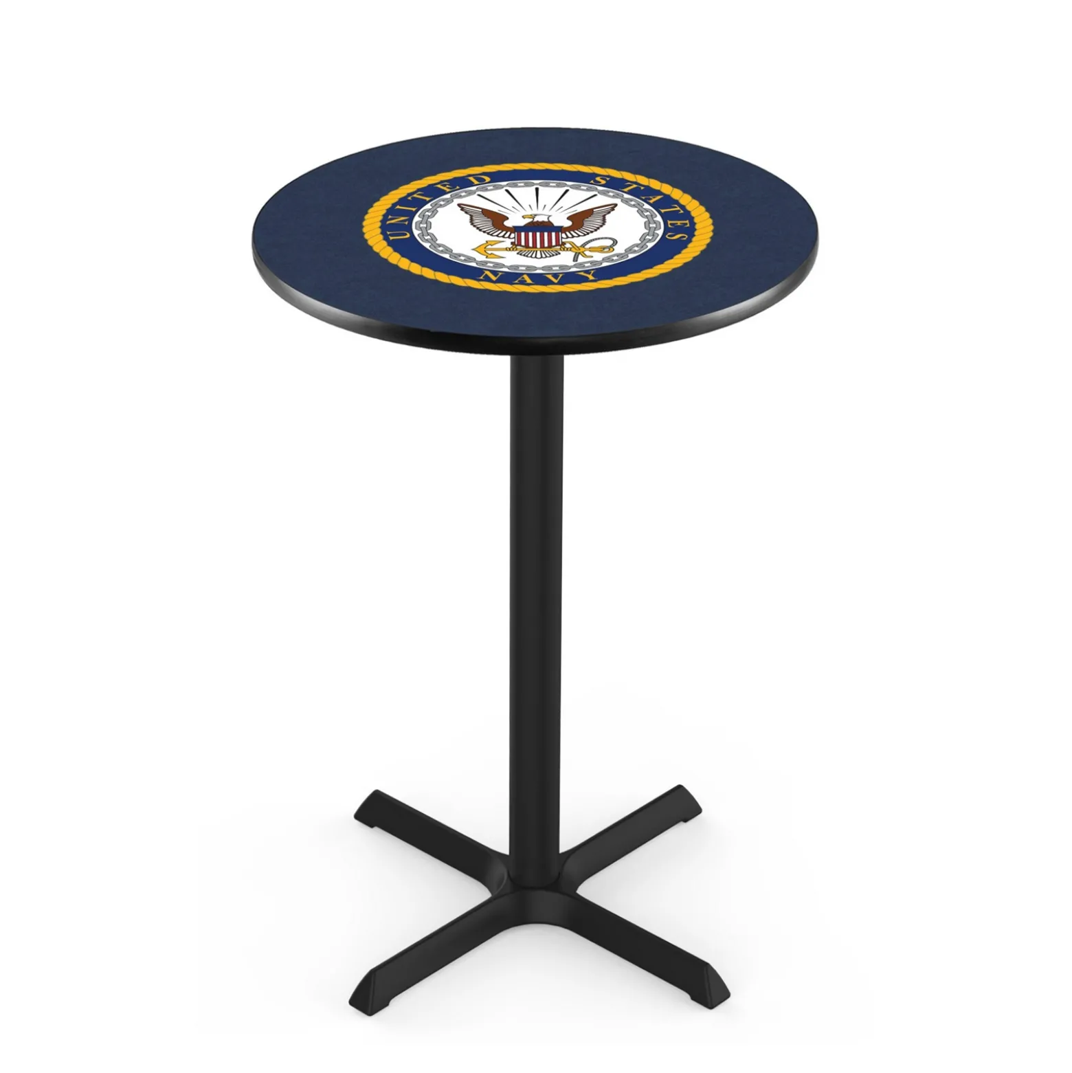 Military Logo X-Base Table - 28"DIA x 36"H