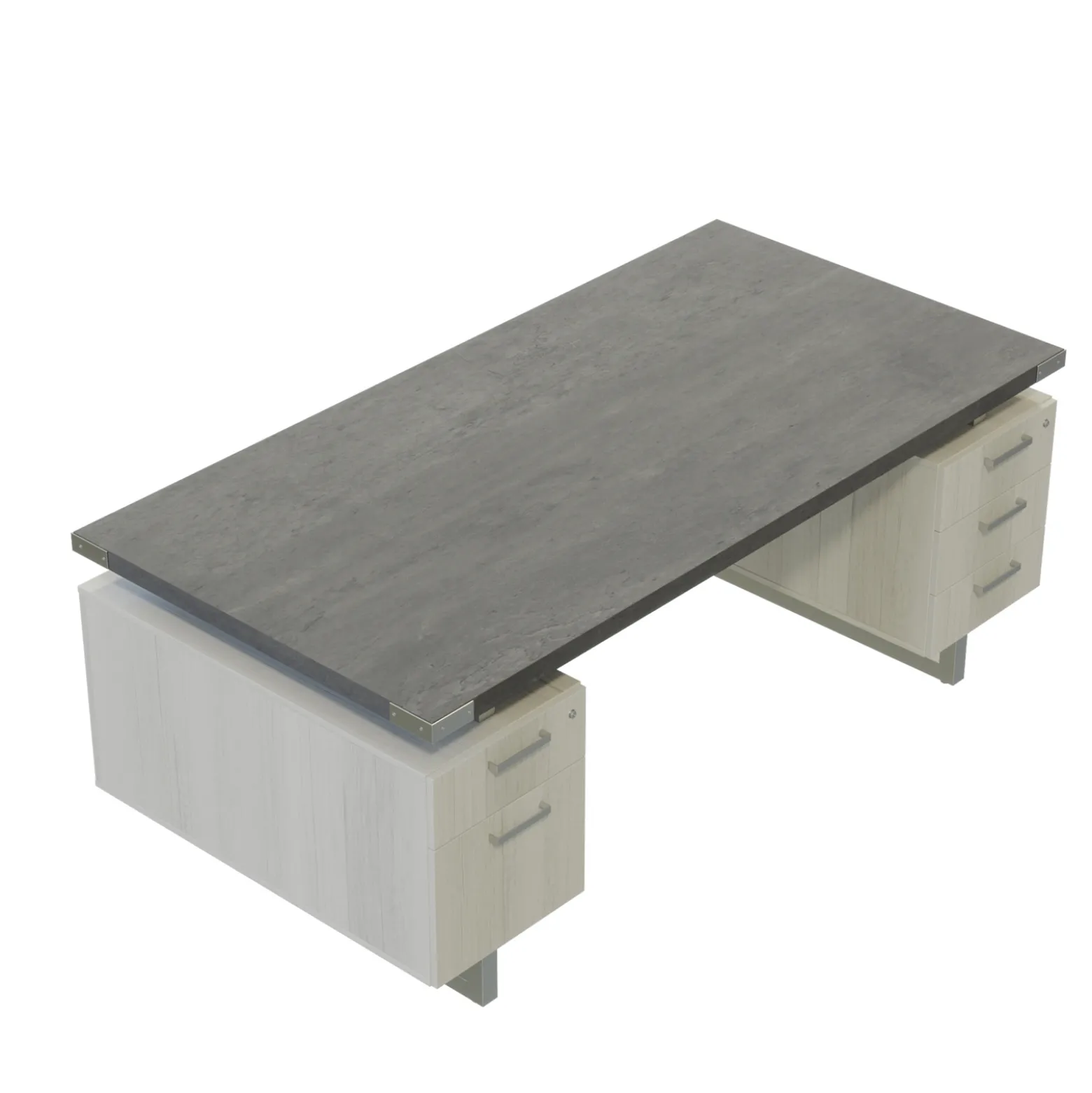 Mirella Double Pedestal Desk - 72"W