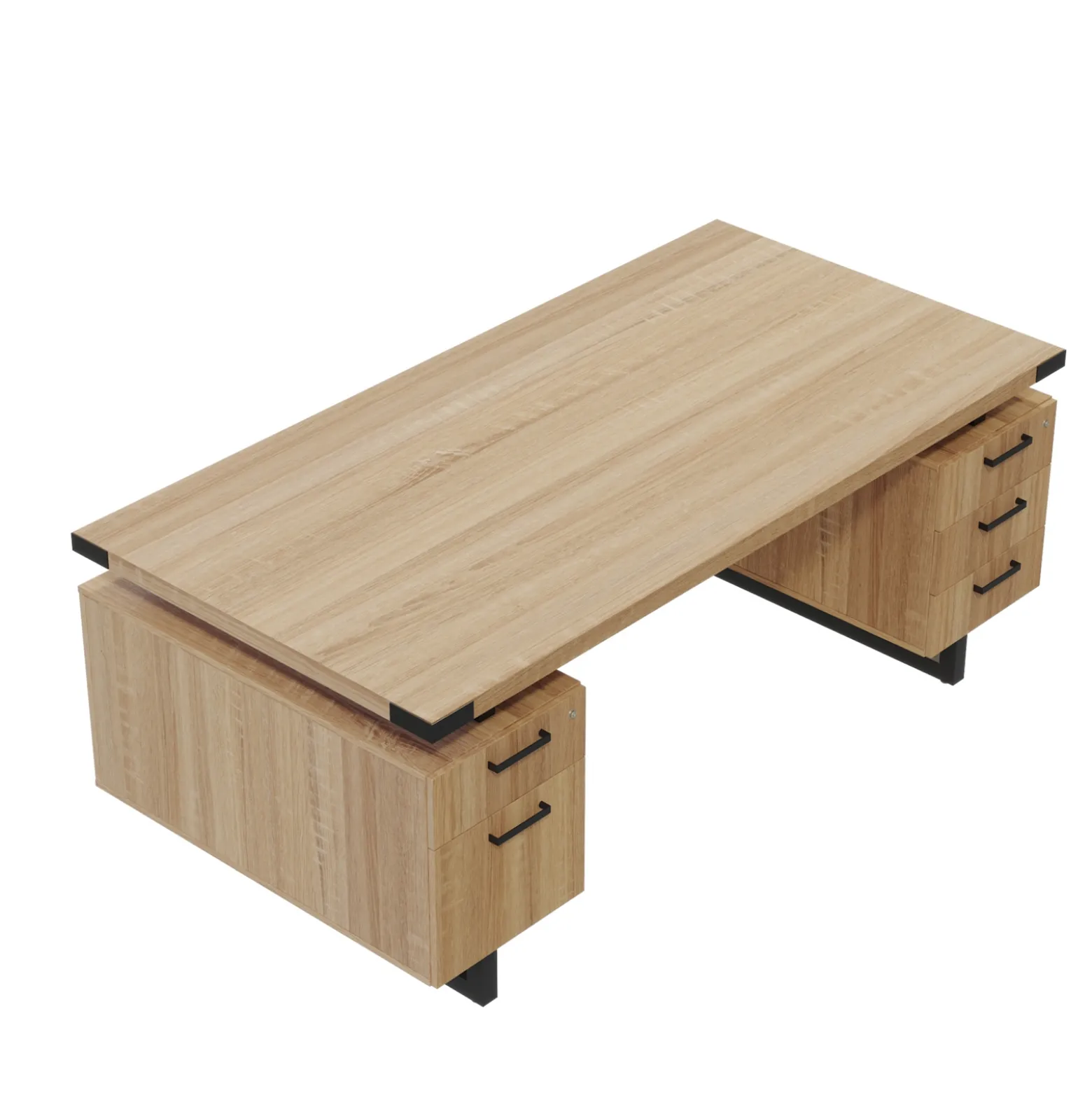 Mirella Double Pedestal Desk - 72"W